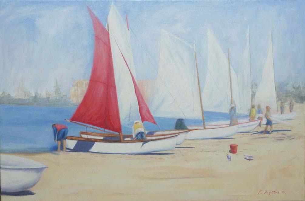 Getting ready 51x76cm Sold